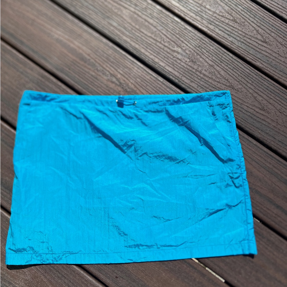 Forever 21 bright blue mini parachute skirt size small new with tags